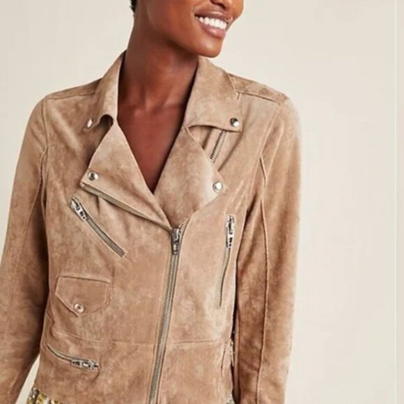 BLANKNYC Elliott Moto Jacket Tan Medium - Picture 1 of 12